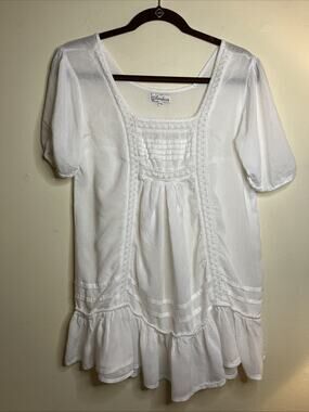 ARNHEM SZ:M WHITE TOP WOMENS AUSTRALIAN FESTIVAL FASHION BOHO CHIC 100% Rayon